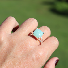 Load image into Gallery viewer, Fabuleux Vous La Stele Square Dome Amazonite Ring size 8