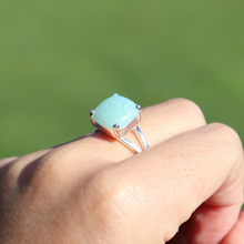Load image into Gallery viewer, Fabuleux Vous La Stele Square Dome Amazonite Ring size 8