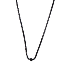 Load image into Gallery viewer, Fabuleux Vous Steel Me Stainless Steel Black Box Chain 85cm