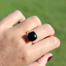 Load image into Gallery viewer, Fabuleux Vous La Stele Square Dome Ring Black Onyx size 9