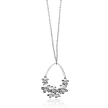 Load image into Gallery viewer, Fabuleux Vous Steel Me Silver Flower Necklace