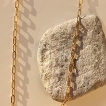 Load image into Gallery viewer, Fabuleux Vous Steel Me Stainless Paper Clip Chain Yellow Gold 50cm