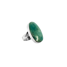 Load image into Gallery viewer, Fabuleux Vous La Stele Amazonite Sterling Silver Oval Ring