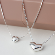 Load image into Gallery viewer, Fabuleux Vous The Heart Series Petite Puff Heart Necklace