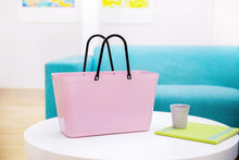 Load image into Gallery viewer, Hinza Large Dusty Pink Bag- Green Plastic