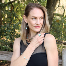 Load image into Gallery viewer, Fabuleux Vous La Stele Amazonite Sterling Silver Oval Ring