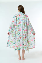 Load image into Gallery viewer, Arabella White with Floral Print Dressing Gown/Robe