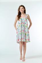 Load image into Gallery viewer, Arabella White with Floral Print Short Nightie
