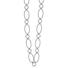 Load image into Gallery viewer, Fabuleux Vous Steel Me Super Link SS Black Necklace 85cm