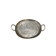 Load image into Gallery viewer, Maytime Ankara Tray with Handles- Vintage Brass Finish