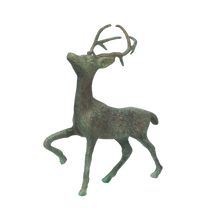 Load image into Gallery viewer, French Country Collections Reindeer Stag Large Brass Antique