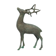 Load image into Gallery viewer, French Country Collections Reindeer Head Up Brass Antique