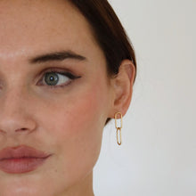 Load image into Gallery viewer, Fabuleux Vous Steel Me Paperclip Yellow Gold Earrings