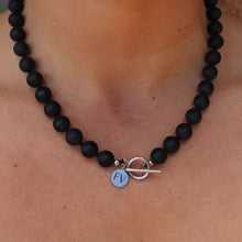 Load image into Gallery viewer, Fabuleux Vous Black Onyx, Pearl & Silver Fob Necklace