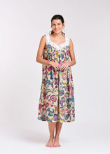 Load image into Gallery viewer, Arabella Pinks/Purples V Neck Lace Nightie