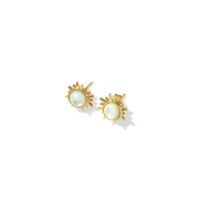 Load image into Gallery viewer, Fabuleux Vous Steel Me Soliel Mother of Pearl Earrings