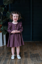 Load image into Gallery viewer, Burrow & Be Hazel Dress- Herringbone Plum