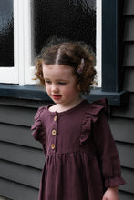 Load image into Gallery viewer, Burrow & Be Hazel Dress- Herringbone Plum