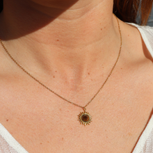 Load image into Gallery viewer, Fabuleux Vous Steel Me Soleil Tigers Eye Necklace