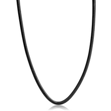 Load image into Gallery viewer, Fabuleux Vous Steel Me Snake Chain Black Necklace 50cm