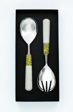 Load image into Gallery viewer, Bianca Lorenne Salad Servers-Ochre/Ivory