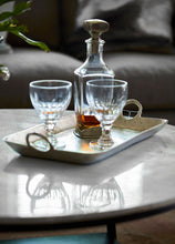 Load image into Gallery viewer, French Country Collections Square Glass Decanter Pewter Stopper