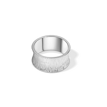 Load image into Gallery viewer, Fabuleux Vous Bijoux Frosted Wide Silver Ring