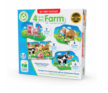 Load image into Gallery viewer, The Learning Journey My First Puzzle Sets, 4-in-a-box puzzles- Farm
