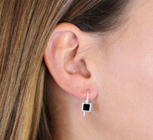 Load image into Gallery viewer, Fabuleux Vous La Stele Black Onyx Hook Earrings Petite