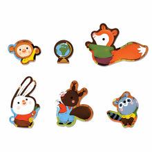 Load image into Gallery viewer, Mudpuppy Forest School 25 Piece Floor Puzzle With Shaped Pieces