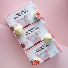 Load image into Gallery viewer, House of Chocolate Freeze Dried Strawberries Dipped in White Chocolate