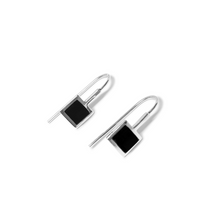 Load image into Gallery viewer, Fabuleux Vous La Stele Black Onyx Hook Earrings Petite
