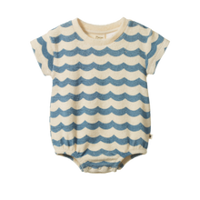 Load image into Gallery viewer, Nature Baby Juno Romper Terry- Waves Print
