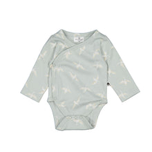 Load image into Gallery viewer, Burrow & Be Swan Flight Long Sleeve Kimono Bodysuit
