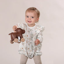 Load image into Gallery viewer, Little Bee by Dimples Floral Cotton Frill Romper