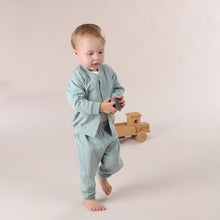 Load image into Gallery viewer, Little Bee by Dimples Blue Mist Cotton Bomber Jacket