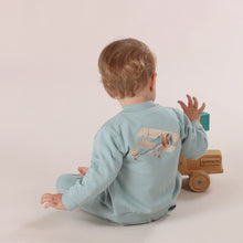 Load image into Gallery viewer, Little Bee by Dimples Blue Mist Cotton Bomber Jacket