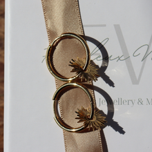 Load image into Gallery viewer, Fabuleux Vous Steel Me Lena Yellow Gold Hoop Earrings