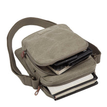 Load image into Gallery viewer, Troop Classic Small Zip Front Cross Body Bag- Khaki