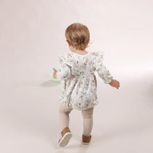 Load image into Gallery viewer, Little Bee by Dimples Floral Cotton Frill Romper