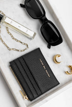 Load image into Gallery viewer, Among The Brave Small Black Leather Card Holder