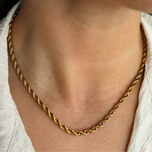 Load image into Gallery viewer, Fabuleux Vous Steel Me Rope Yellow Gold Regular Necklace 45cm