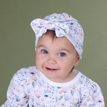 Load image into Gallery viewer, Little Bee by Dimples Cotton Bow Beanie- Floral