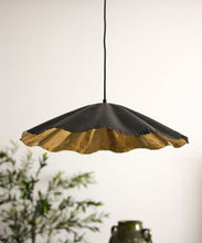 Load image into Gallery viewer, French Country Collections Crimped Pendant Black and Gold Small