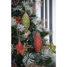Load image into Gallery viewer, Maytime Antique Hanging Beaded Star- Green