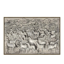 Load image into Gallery viewer, Hawthorne Herd- Heavy Textured Framed Canvas