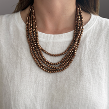 Load image into Gallery viewer, Fabuleux Vous Black Edit Bronze Bead 3 Metre Necklace