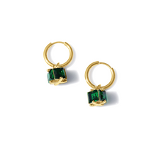 Load image into Gallery viewer, Fabuleux Vous Steel Me Green Lantern Earrings