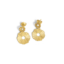 Load image into Gallery viewer, Fabuleux Vous Steel Me Yellow Gold Jess Stud Earrings