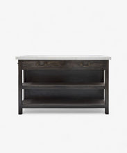 Load image into Gallery viewer, French Country Collections Lars Aged Black Kitchen Island Large